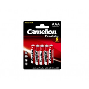 CAMELION (14134) LR03 PLUS ALKALINE BL-8 (LR03-BP8, батарейка,1.5В)