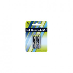 ERGOLUX (11747) LR6 ALKALINE BL-2 (LR6 BL-2, батарейка,1.5В)