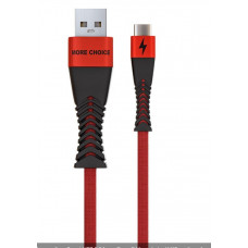 MORE CHOICE (4627151192253) K41Sa USB (m)-Type-C (m) 3.0А 1.0м - черный/красный
