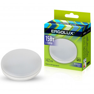 ERGOLUX (14240) LED-GX53-15W-GX53-6K (Эл.лампа светодиодная 15Вт GX53 6500К 180-240В)