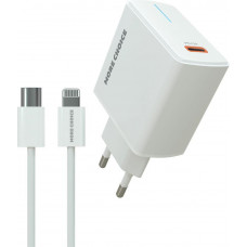 MORE CHOICE (4610196408922) NC60i СЗУ 1USB-C 3.0A PD 20W быстрая зарядка для Lightning 8-pin Type-C White