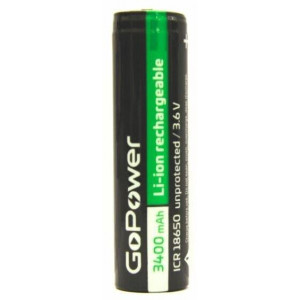 GOPOWER (00-00015349) 18650 (Pan. NCR18650B) PC1 3.6V 3400mAh Li-ion без защиты