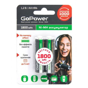 GOPOWER (00-00015317) R6 AA BL2 NI-MH 1800MAH