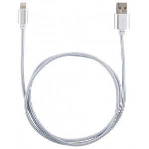 ENERGY Кабель ET-01 USB/Lightning, цвет - серебро (006371)