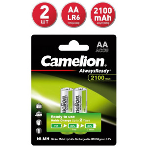 CAMELION (7966) AA- 2100MAH NI-MH ALWAYS READY BL-2 (NH-AA2100ARBP2, аккумулятор, 1.2В)