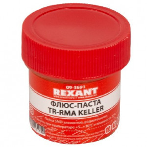 REXANT (09-3691) ФЛЮС ДЛЯ ПАЙКИ , ПАСТА TR-RMA KELLER, 20 МЛ, БАНКА