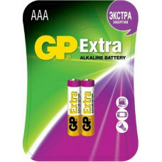 GP Батарея Extra Alkaline 24AX LR03 AAA (2шт) блистер