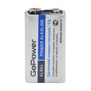 GOPOWER (00-00017863) Крона 6LR61 BL1 ALKALINE 9V (1/10/240)