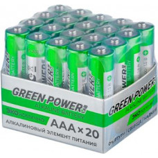 GREEN POWERLAB (00-00028752) LR03 AAA BOX20 Shrink 4 Alkaline 1.5V