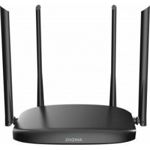 DIGMA Роутер беспроводной DWR-AC1202 AC1200 10/100/1000BASE-TX черный
