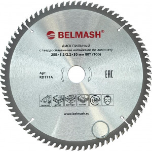 BELMASH Диск пильный по ламинату 255x3,2/2,2x30 80T