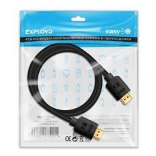 EXPLOYD EX-K-1490 HDMI-HDMI/V2.0/4K 60Hz/круглый/чёрный/2М