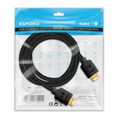 EXPLOYD EX-K-1491 HDMI-HDMI/V2.0/4K 60Hz/круглый/чёрный/3М