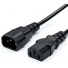 GOPOWER (00-00024537) кабель питания C14 (m)-C13 (f) 1.8м ПВХ 0.75мм удлинитель черный (1/10/100)