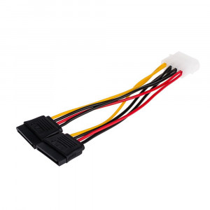 ATCOM (AT8605) Кабель-разветвитель Molex - 2хSATA 0.2М (медный) пакет