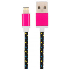 REXANT (18-4245) USB-Lightning кабель для iPhone/nylon/black-blue-yellow/1m/REXANT
