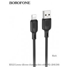 BOROFONE (6941991115530) BX113i 3m USB 2.4A для Lightning - 3м , черный