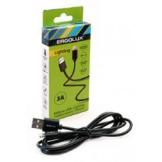 ERGOLUX (15096) ELX-CDC03-C02 USB-Lightning 1,2м черный