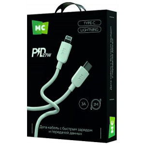 MORE CHOICE (4620202554581) K83ia 2м USB 3.0A PD 27W для Lightning ng 8-pin -2 м , черный