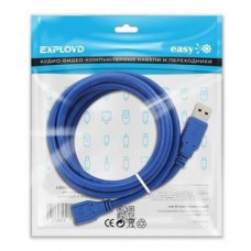 EXPLOYD EX-K-1484 удлинитель USB/USB-A/2.0/чёрный/2M