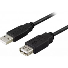 VS (U530) USB2.0 Aвилка-Арозетка, 3,0 м черный
