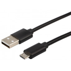 REXANT (18-4241) Кабель USB-micro USB/metall/black/1m/REXANT