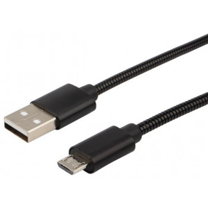 REXANT (18-4241) Кабель USB-micro USB/metall/black/1m/REXANT