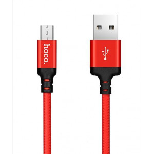 HOCO (6957531062851) X14 USB (m)-microUSB (m) 1.0м - красный/черный