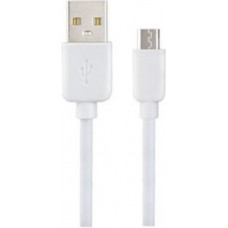 PERFEO (U4026) USB A вилка - Micro USB вилка, 2.4A, белый, силикон, длина 1 м., SILICON