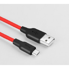 HOCO (6957531071396) X21 USB (m)-microUSB (m) 1.0м - черный/красный