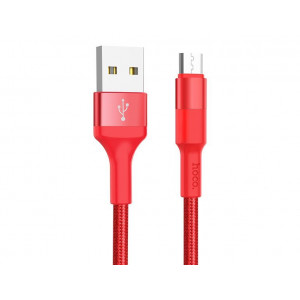 HOCO (6957531080220) X26 USB (m)-microUSB (m) 1.0м - красный/черный