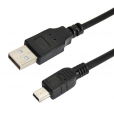 REXANT (18-1131-2) КАБЕЛЬ USB (ШТ. MINI USB - ШТ. USB A) 0.2 МЕТРА, ЧЕРНЫЙ
