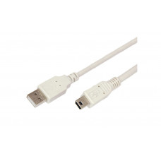 REXANT (18-1136) Кабель USB (шт. mini USB ? шт. USB A) 3 метра, серый REXANT