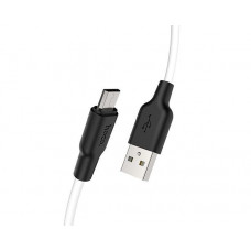 HOCO (6957531071389) X21 USB (m)-microUSB (m) 1.0м - белый/черный