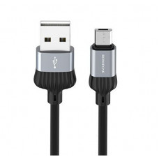 BOROFONE BX28 Dignity USB-microUSB 2.4A 1.0m серый/черный