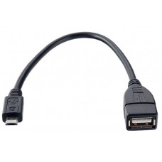 VS (U202) USB2.0 A розетка-MicroUSB вилка(OTG); 0,2м черный
