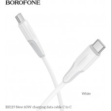 BOROFONE (6941991122026) BX119aa USB 3.0A PD 60W для Type-C Type-C 1м , белый