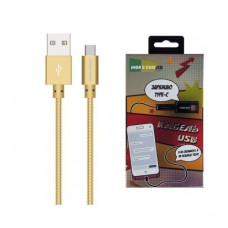 MORE CHOICE (4627151191140) K31a Дата-кабель USB 2.1A для Type-C - 1м золотой