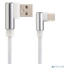 PERFEO (U4905) USB A вилка - Type-C вилка, 2.4A, угловой, белый, длина 1 м., Type-C Premium
