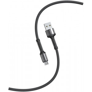 SMARTBUY (iK-3112-S26bg) S26 Type C черн./сер.,3 А,QC,нейл.,1 м