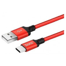 HOCO (6957531062936) X14 USB (m)-Type-C (m) 2.0м - красный/черный