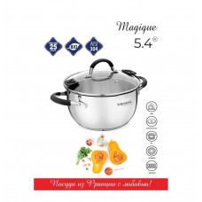 VENSAL 1524VS Кастрюля с крышкой Vensal Magique из нержавеющей стали 5,4л (24см)