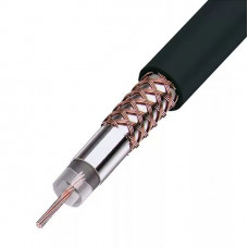 REXANT (01-2003) Кабель коаксиальный RG-58 A/U, 50 ОМ, CU/AL/CU, 64%, БУХ 100 М, черный