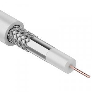REXANT (01-2611) Кабель коаксиальный 3С-2V, CCS/AL/AL, 48%, 75 ОМ, бухта 100М белый