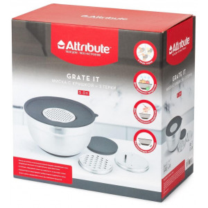 ATTRIBUTE ASG005 Миска GRATE IT 5л с крышкой 3 терки