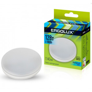 ERGOLUX (14237) LED-GX53-12W-GX53-4K (Эл.лампа светодиодная 12Вт GX53 4500К 180-240В)