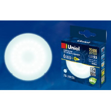 UNIEL UL-00001669 LED-GX53-6W/NW/GX53/FR PLZ01WH матовая Белый свет