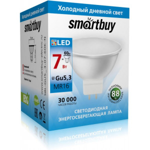 SMARTBUY (SBL-GU5 3-07-60K-N) GU5.3-07W/6000 (10)