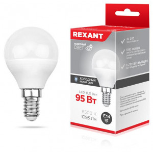 REXANT (604-209) (GL) 11,5 ВТ E14 1093 ЛМ 6500 K