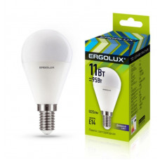 ERGOLUX LED-G45-11W-E14-6K (Эл.лампа светодиодная Шар 11Вт E14 6500K 172-265В)
